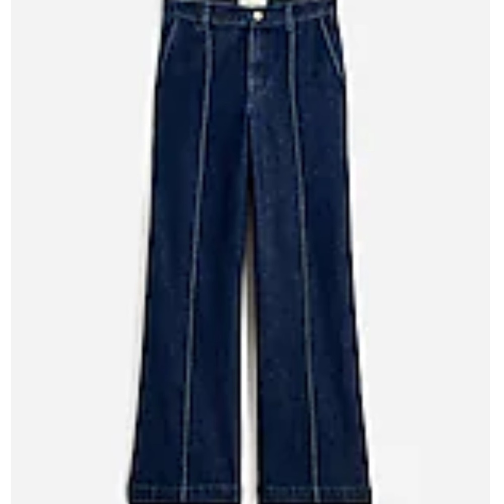 Madewell Blue Flare Wide Leg Jeans
